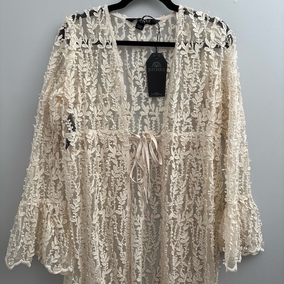 Evangeline Lace Kimono Sz 8 – Gothic, Romantic, Layering Statement - Picture 3 of 7